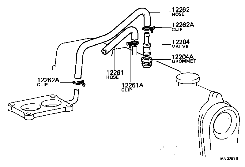 12204-15020 VALVE SUB-ASSY, VENTILATION product image