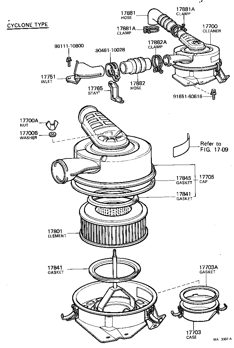 17705-60171 CAP SUB-ASSY, AIR CLEANER product image