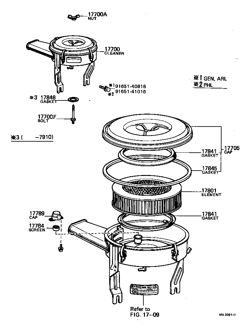 17705-34142 CAP SUB-ASSY, AIR CLEANER product image