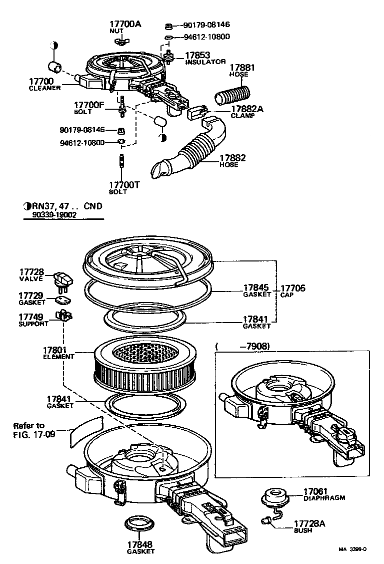 17700-35120 CLEANER ASSY, AIR product image
