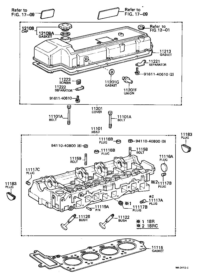 11101-39326 HEAD SUB-ASSY, CYLINDER product image
