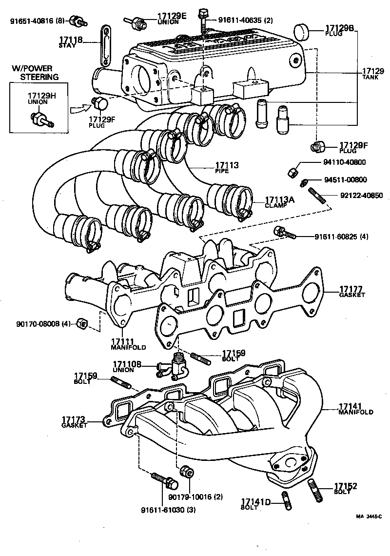 90116-08004 BOLT, STUD(FOR TURBOCHARGER STAY) product image
