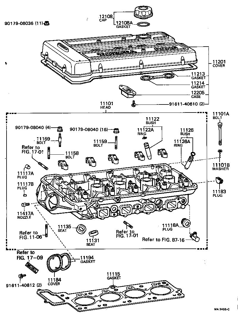 11101-49255 HEAD SUB-ASSY, CYLINDER product image