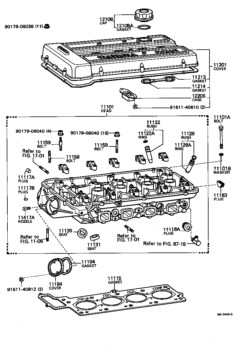 11101-63012 HEAD SUB-ASSY, CYLINDER product image