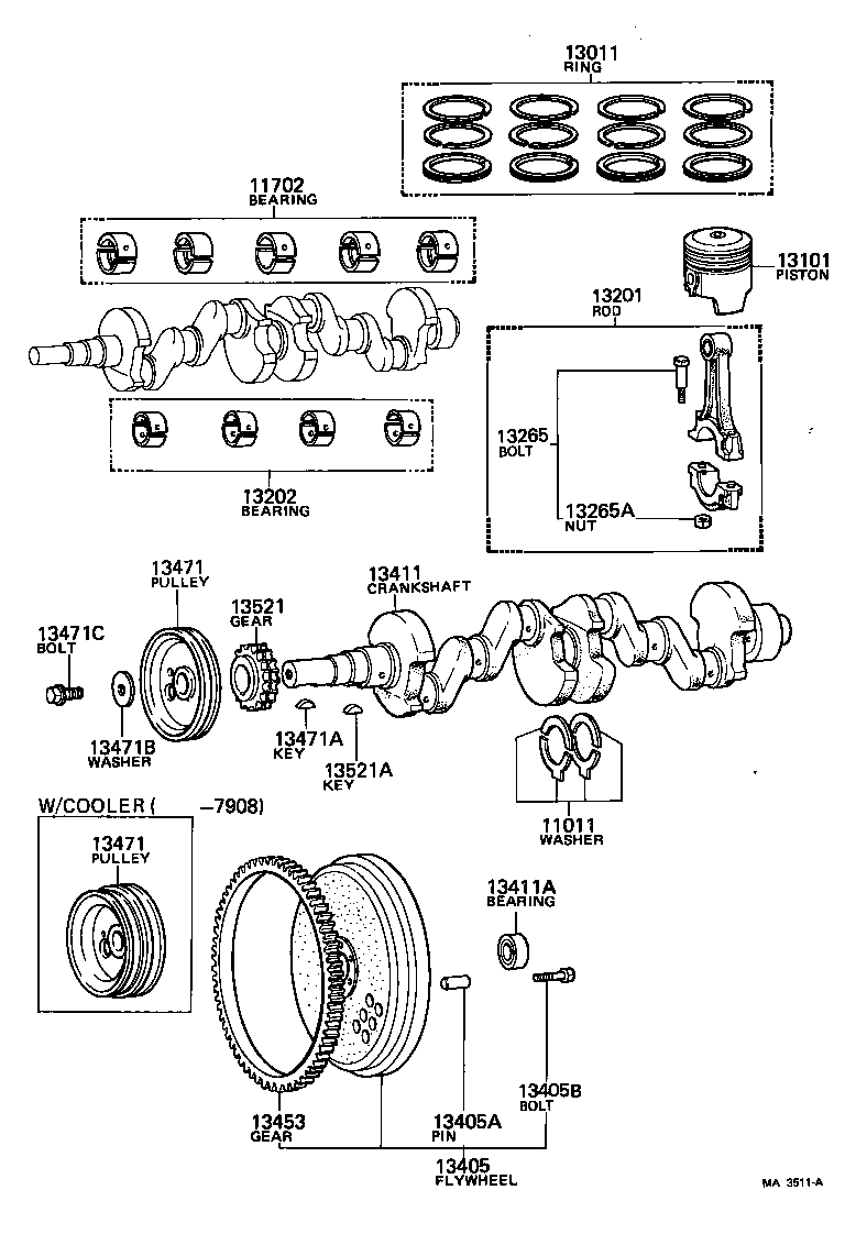 90170-10198 NUT, HEXAGON(FOR CONNECTING ROD BOLT) product image