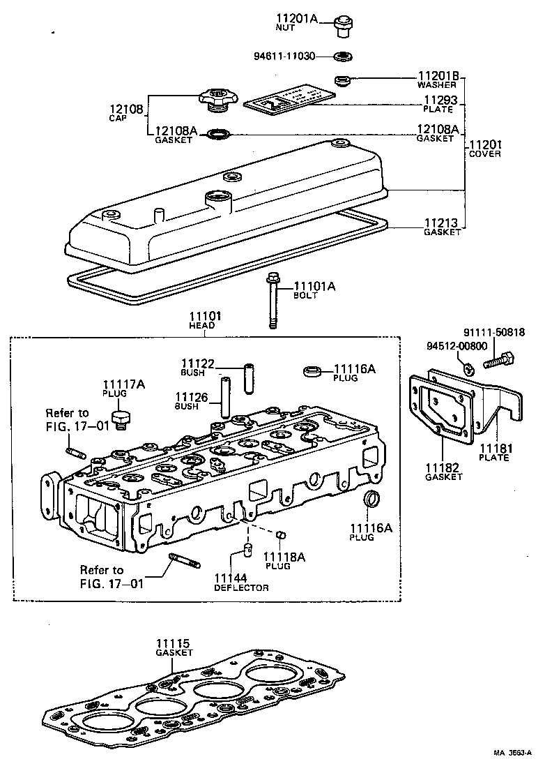 11101-49116 HEAD SUB-ASSY, CYLINDER product image
