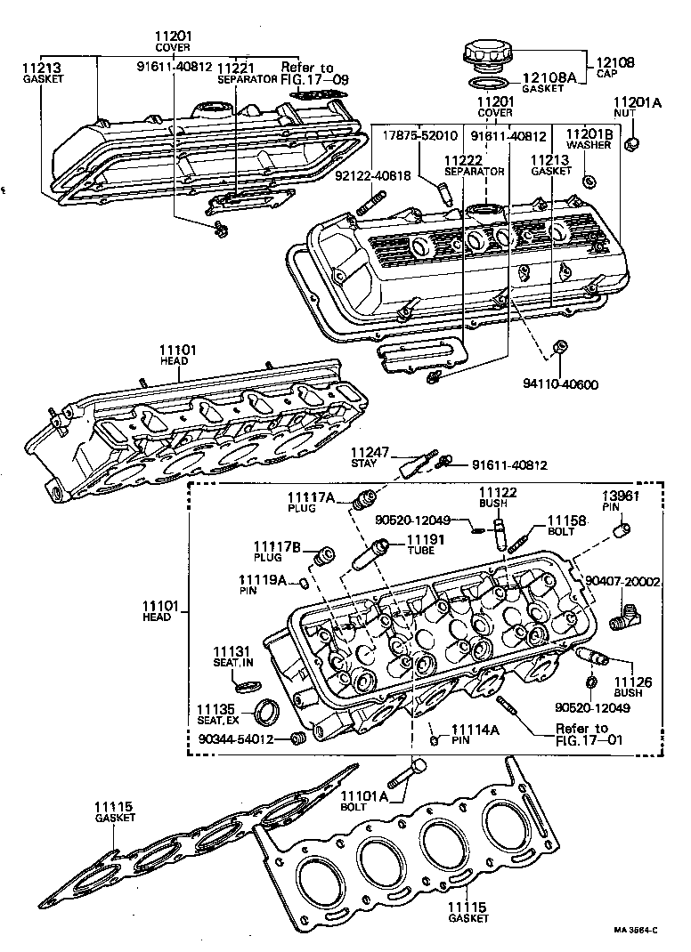 11101-59035 HEAD SUB-ASSY, CYLINDER product image