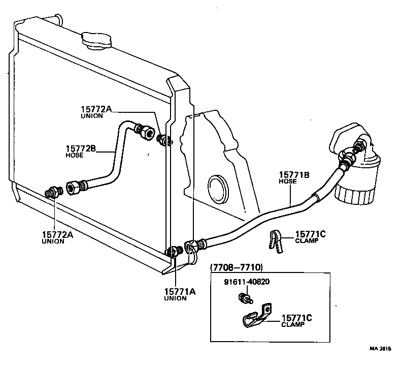15710-38010 COOLER ASSY, OIL product image