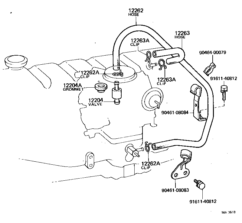 12204-51012 VALVE SUB-ASSY, VENTILATION product image