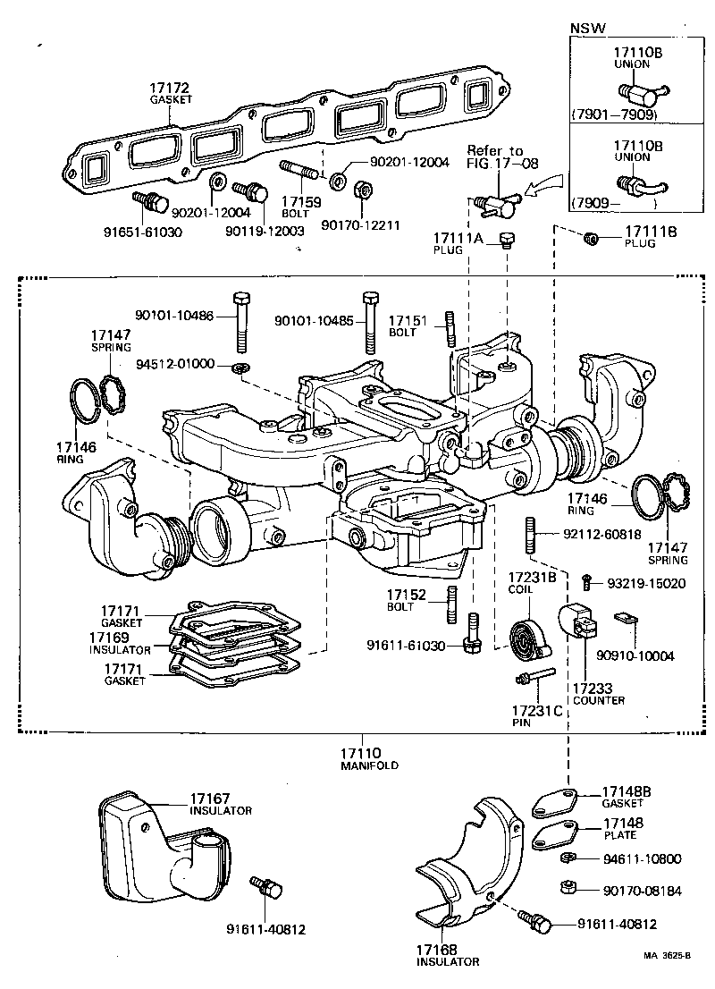 92112-60822 BOLT, STUD(FOR MANIFOLD TO CYLINDER HEAD) product image