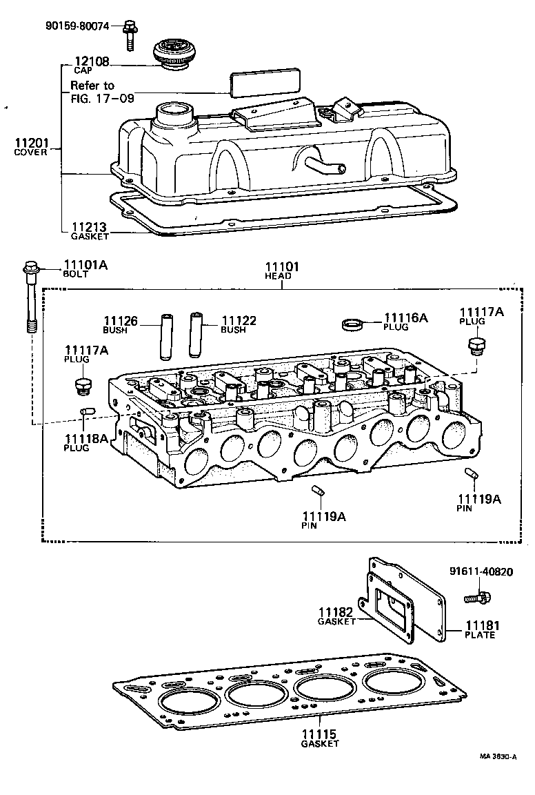 11101-39376 HEAD SUB-ASSY, CYLINDER product image