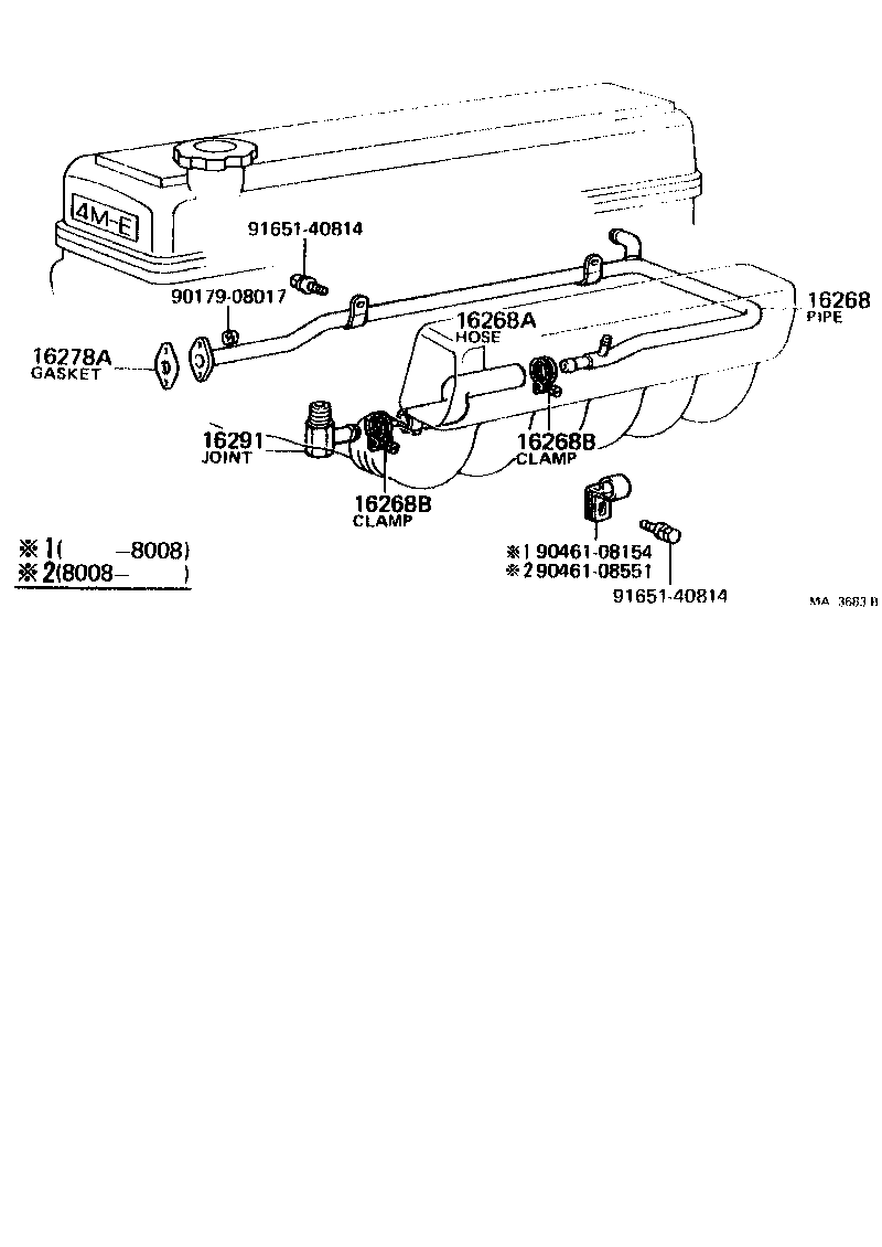 16572-38050 HOSE, RADIATOR, OUTLET product image