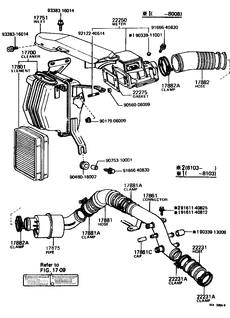 17705-38020 CAP SUB-ASSY, AIR CLEANER product image