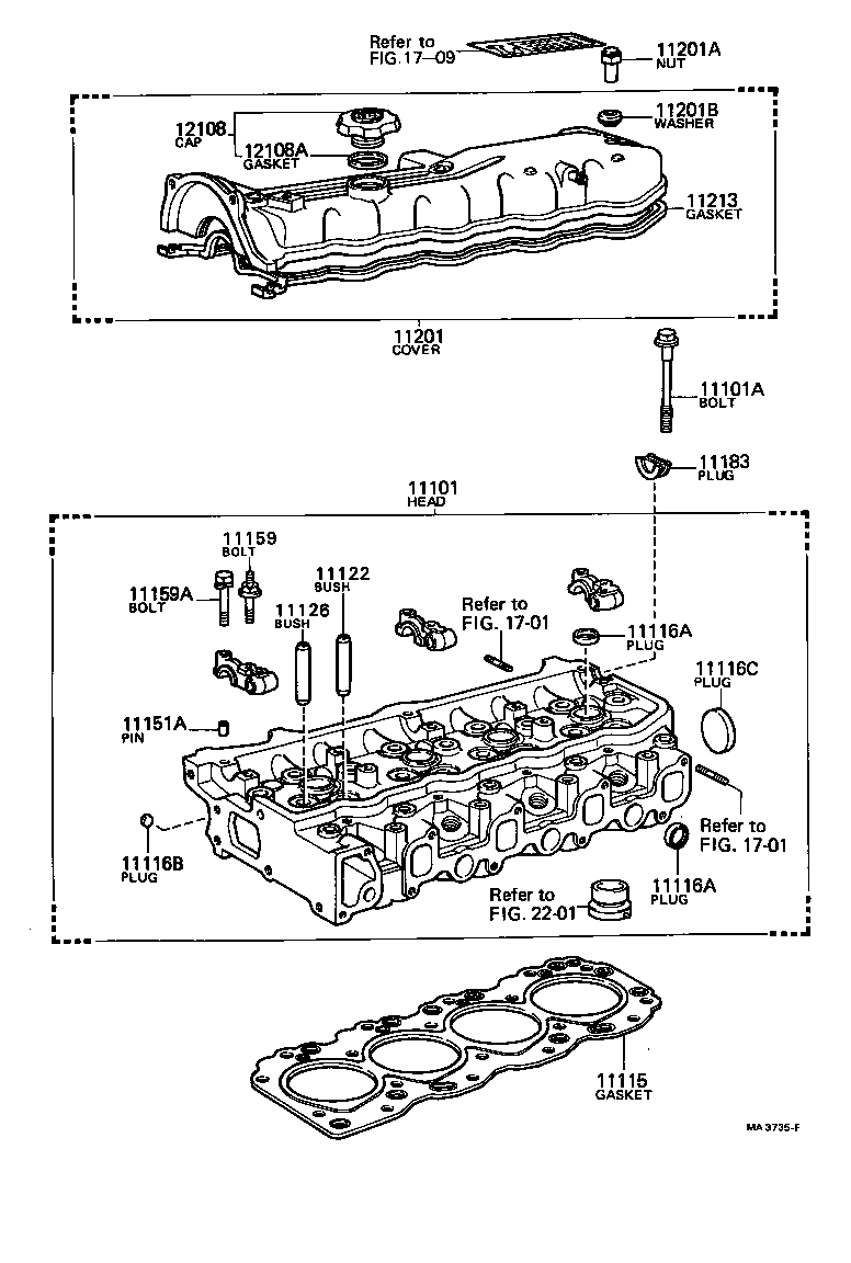 11101-49255 HEAD SUB-ASSY, CYLINDER product image