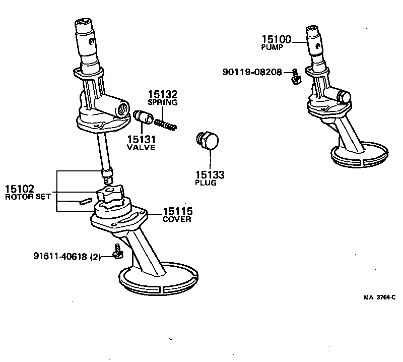 15100-26020 PUMP ASSY, OIL product image