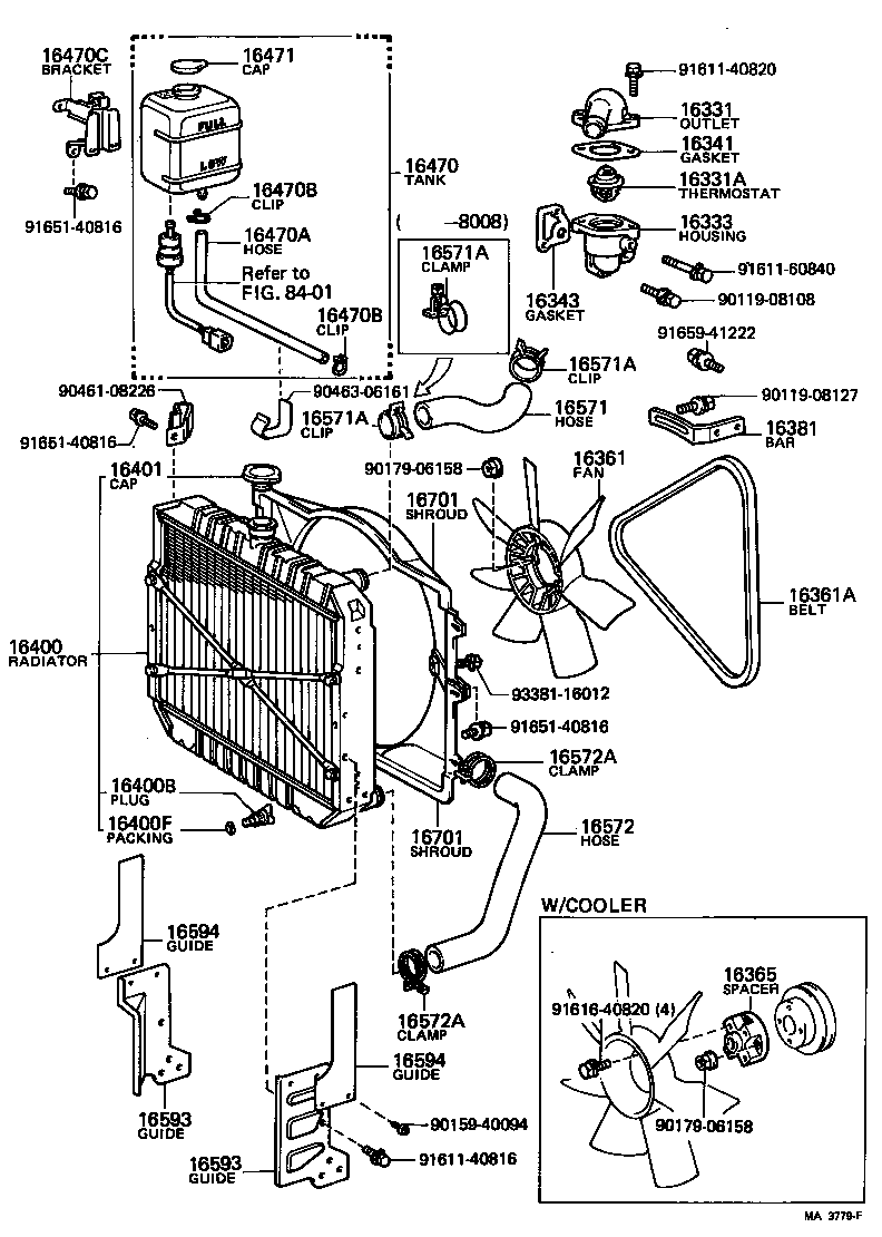16573-56010 HOSE, RADIATOR, OUTLET product image