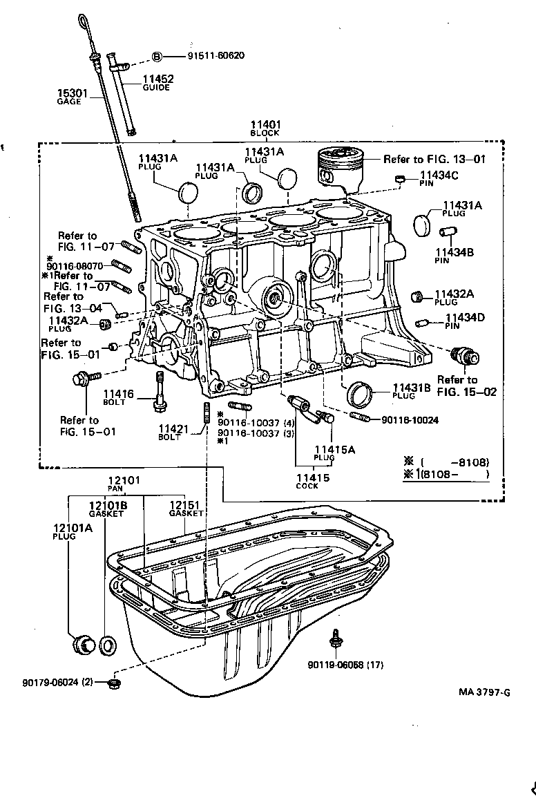 11401-19085 BLOCK SUB-ASSY, CYLINDER product image