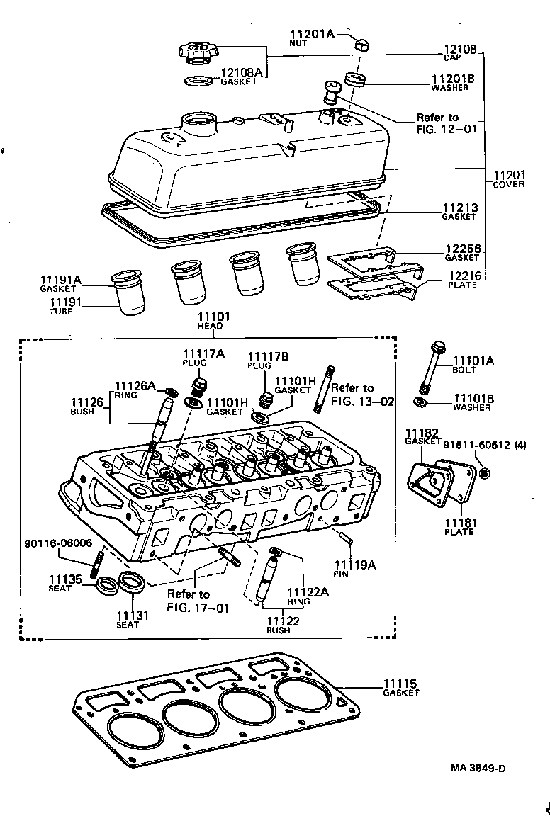 11101-19095 HEAD SUB-ASSY, CYLINDER product image