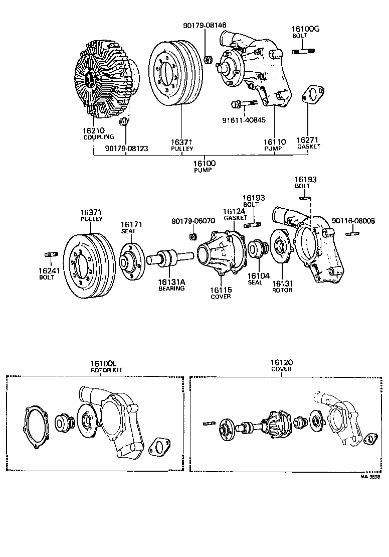 16193-41030 BOLT, STUD(FOR WATER PUMP COVER) product image