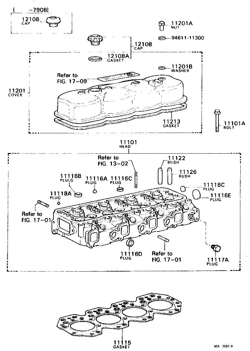11101-60091 HEAD SUB-ASSY, CYLINDER product image