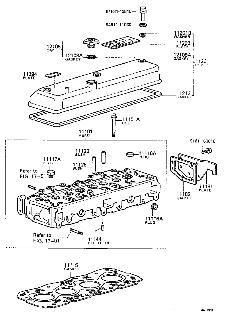 11101-49116 HEAD SUB-ASSY, CYLINDER product image