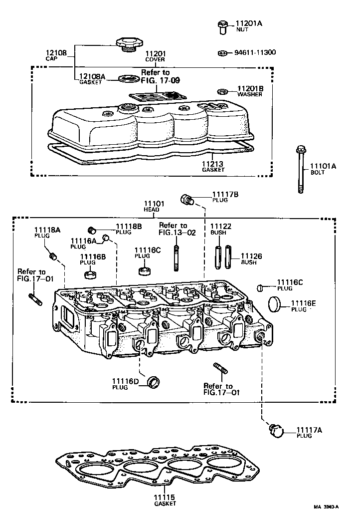 11101-61030 HEAD SUB-ASSY, CYLINDER product image