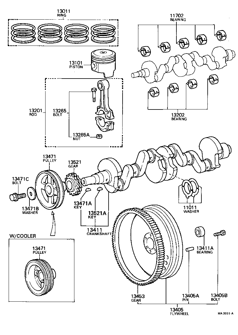 11702-25013 BEARING SET, CRANKSHAFT product image