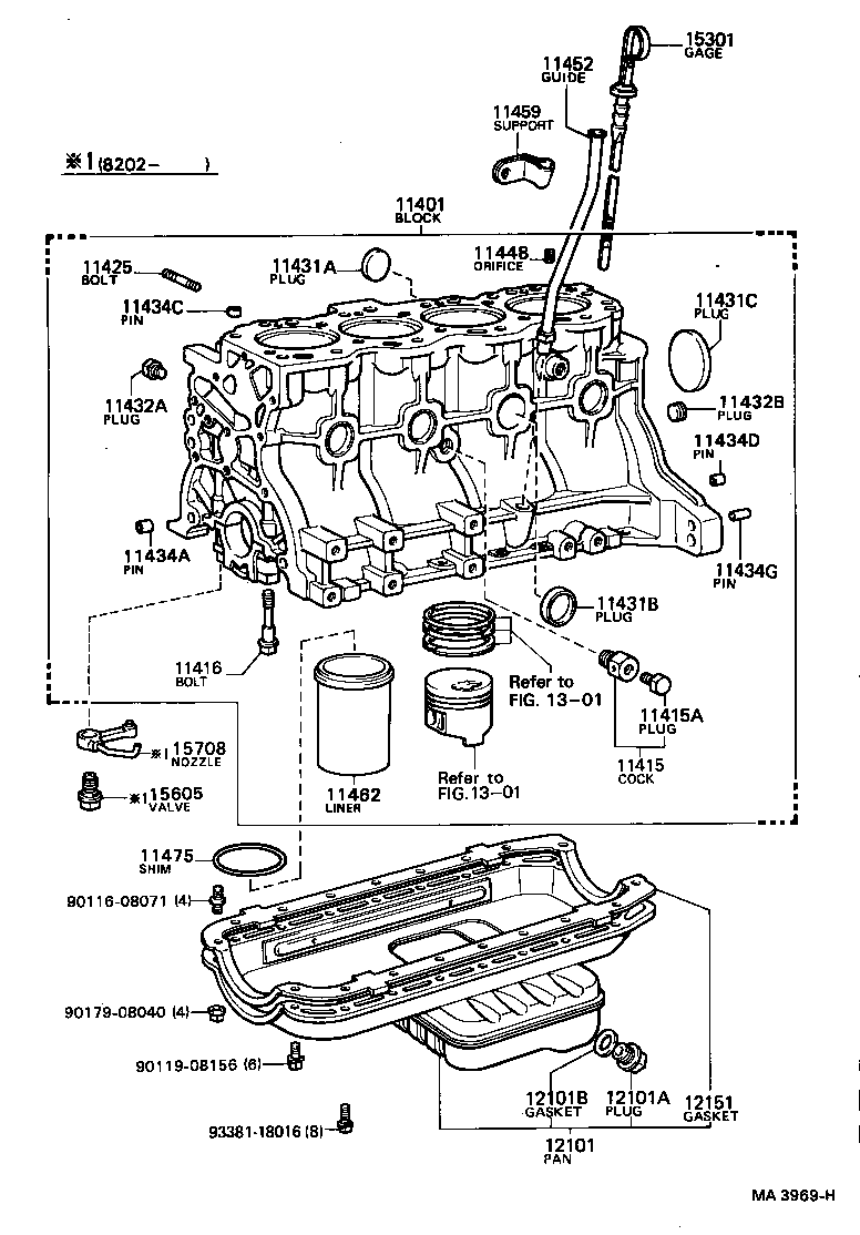 11401-39288 BLOCK SUB-ASSY, CYLINDER product image