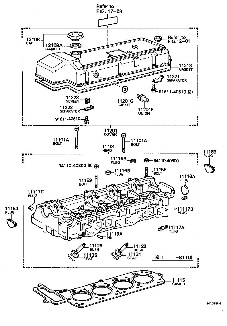 11101-39226 HEAD SUB-ASSY, CYLINDER product image