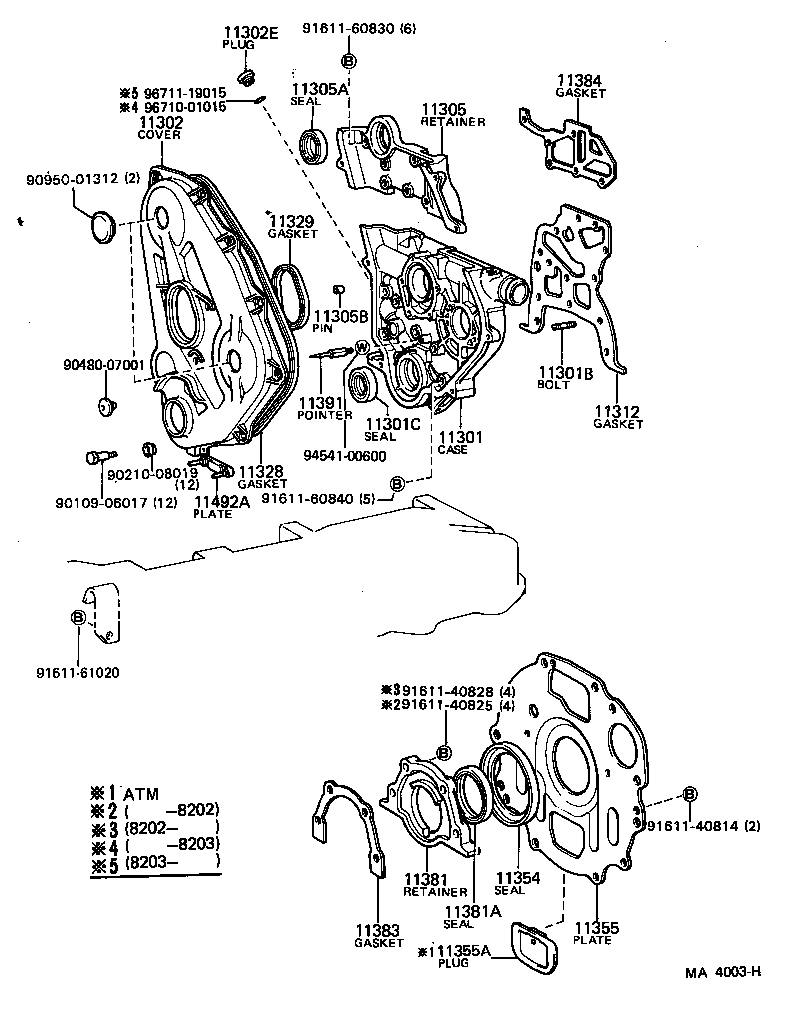 11321-54014 COVER SUB-ASSY, TIMING CHAIN OR BELT product image