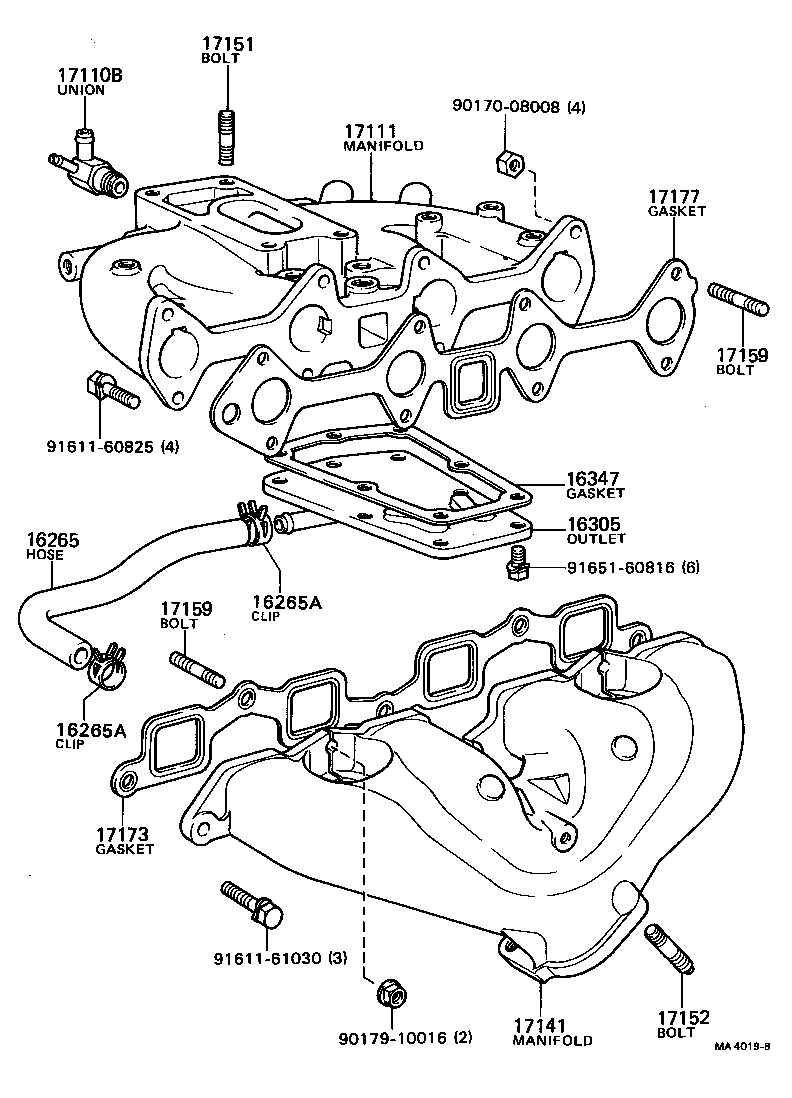 16347-41011 GASKET, WATER BY-PASS product image