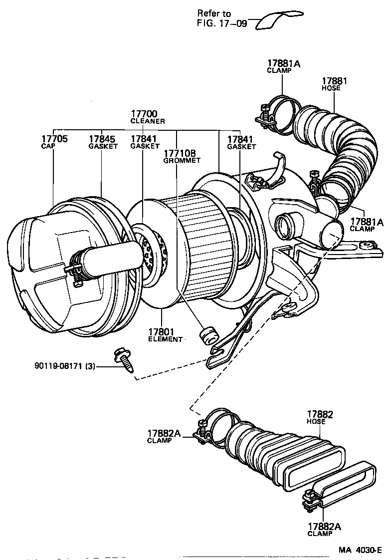 17700-41510 CLEANER ASSY, AIR product image