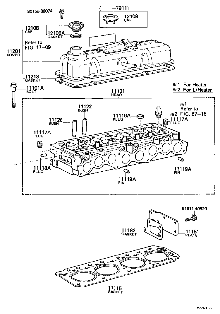 11101-59075 HEAD SUB-ASSY, CYLINDER product image