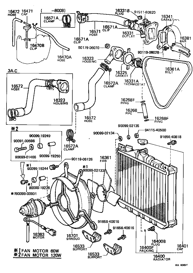 16572-15030 HOSE, RADIATOR, OUTLET product image