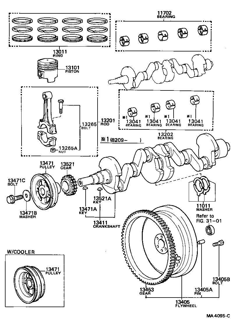 11702-88261 BEARING SET, CRANKSHAFT product image
