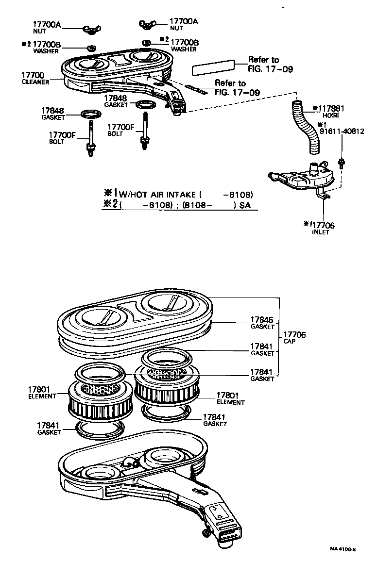 17705-26090 CAP SUB-ASSY, AIR CLEANER product image