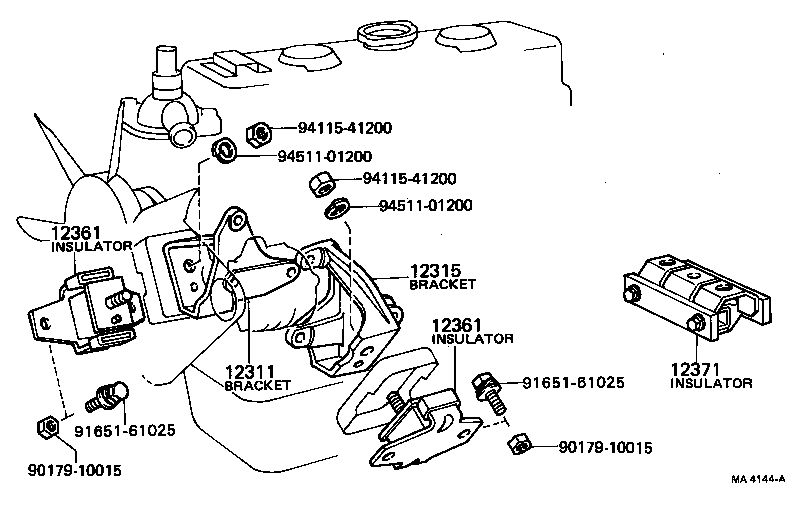 12315-32011 BRACKET, ENGINE MOUNTING, FRONT NO.1 LH product image