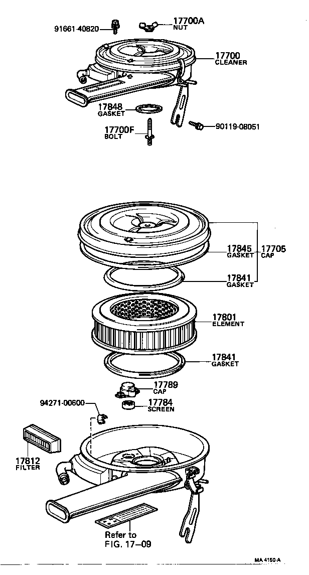 17700-41510 CLEANER ASSY, AIR product image