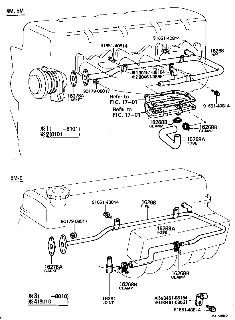 16264-54010 HOSE, WATER BY-PASS, NO.2 product image