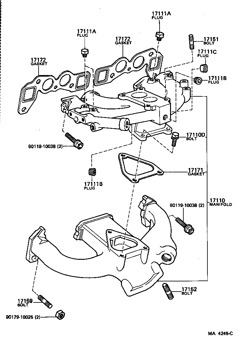 17167-31010 INSULATOR, EXHAUST MANIFOLD HEAT, NO.1 product image