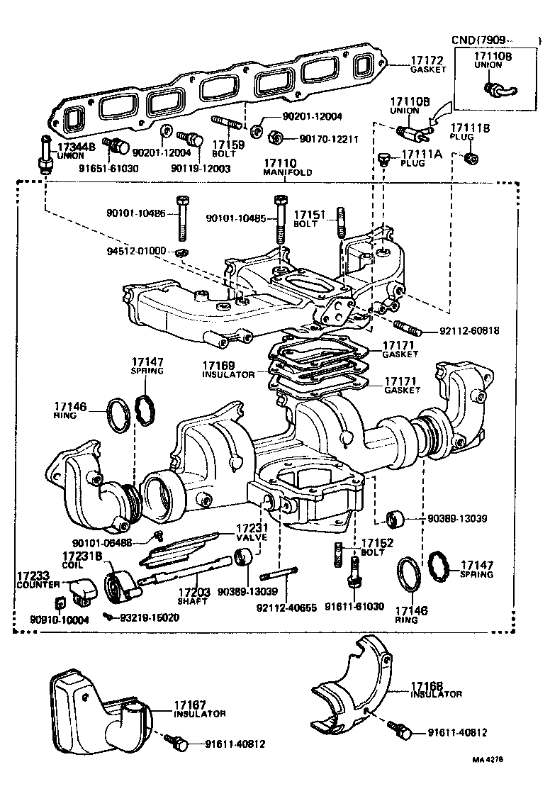 17100-60150 MANIFOLD ASSY product image
