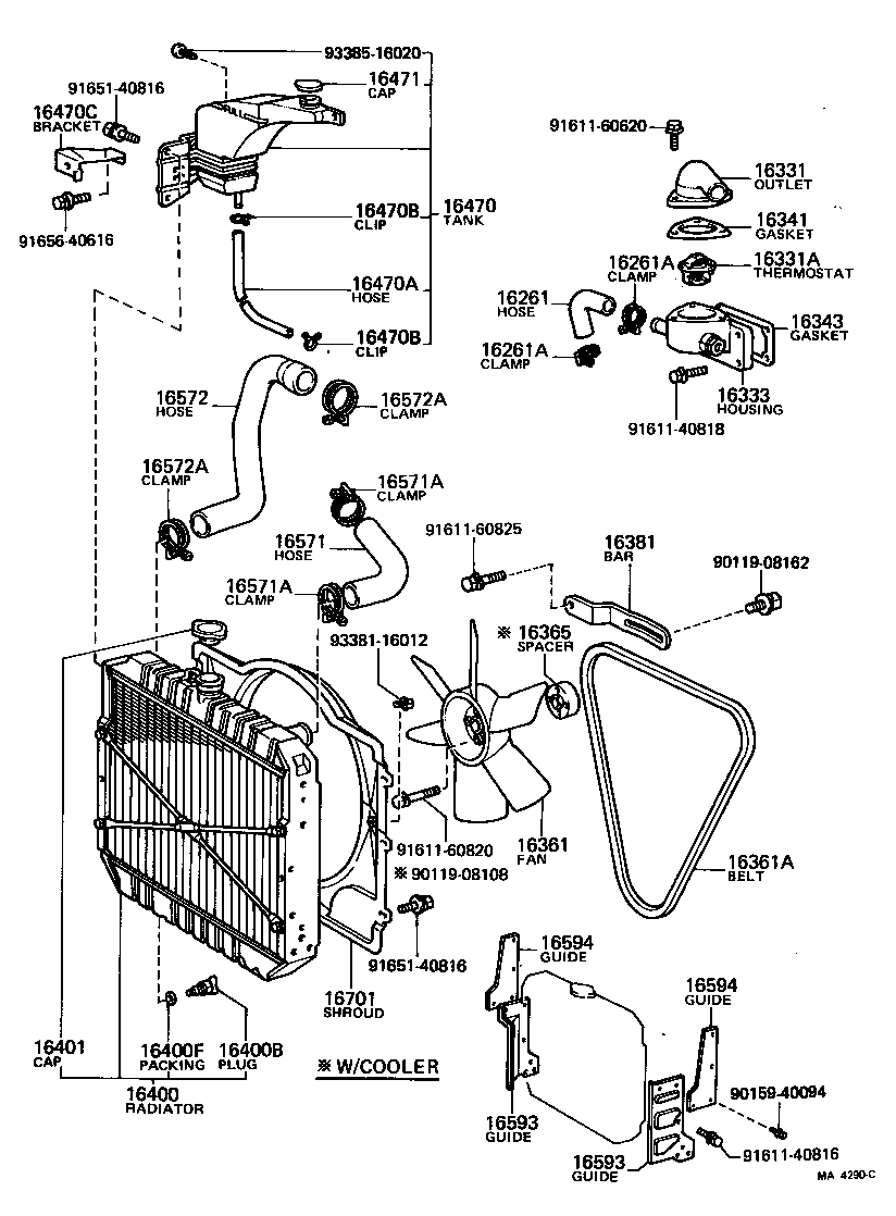 16571-44100 HOSE, RADIATOR, OUTLET product image