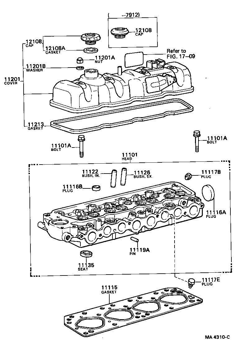 11101-39226 HEAD SUB-ASSY, CYLINDER product image