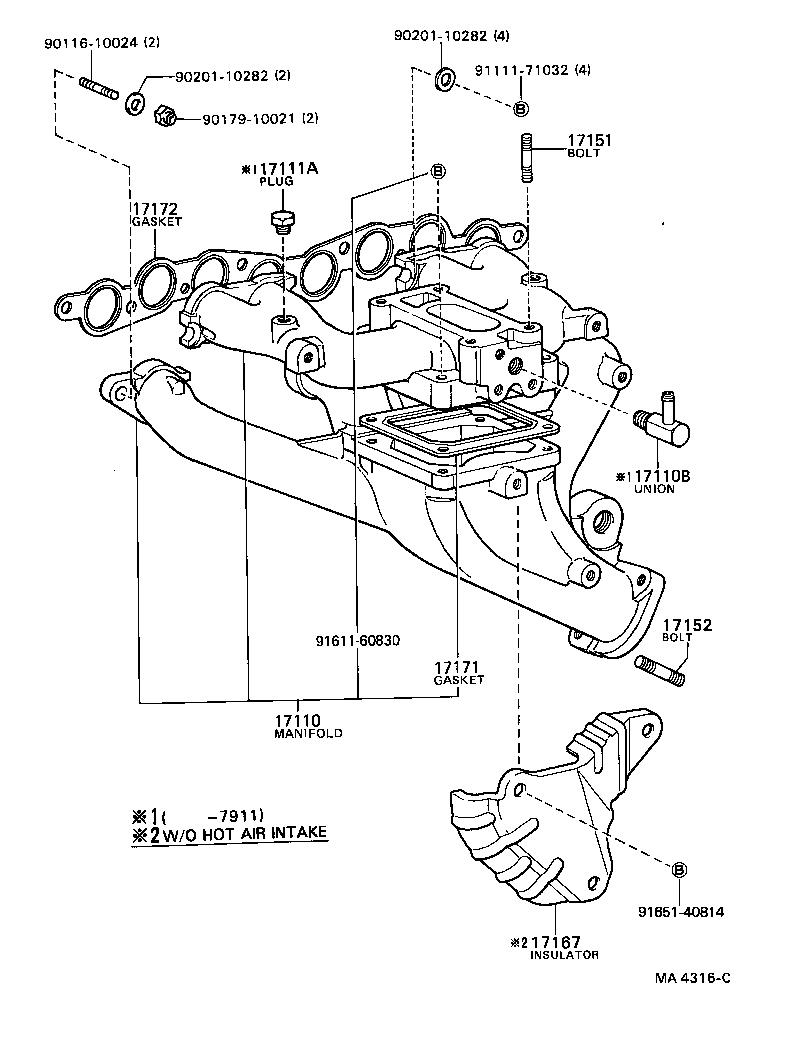 17167-31010 INSULATOR, EXHAUST MANIFOLD HEAT, NO.1 product image
