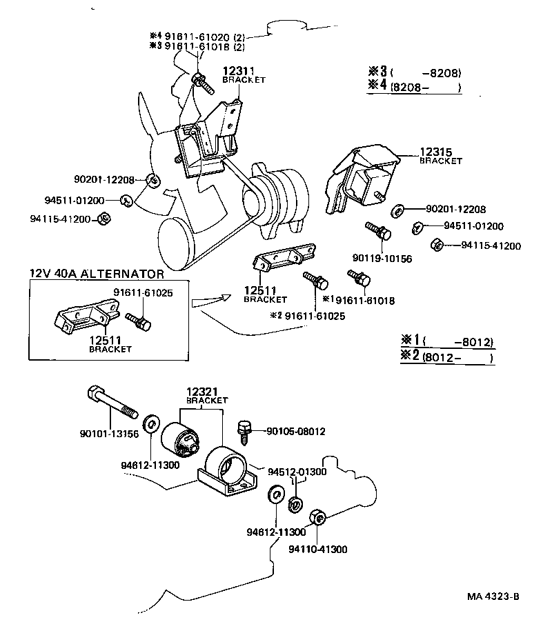 12302-29035 BRACKET, ENGINE MOUNTING, FRONT NO.1 LH product image
