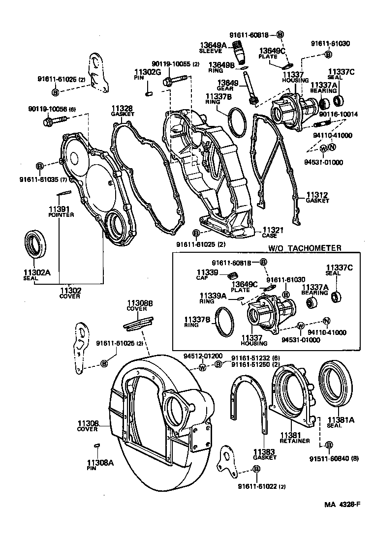 11302-77030 COVER SUB-ASSY, TIMING CHAIN OR BELT product image