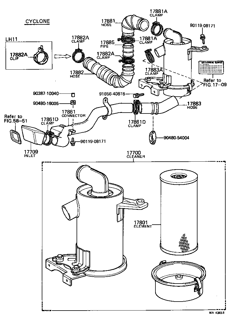 17710-54020 CLEANER ASSY, AIR product image