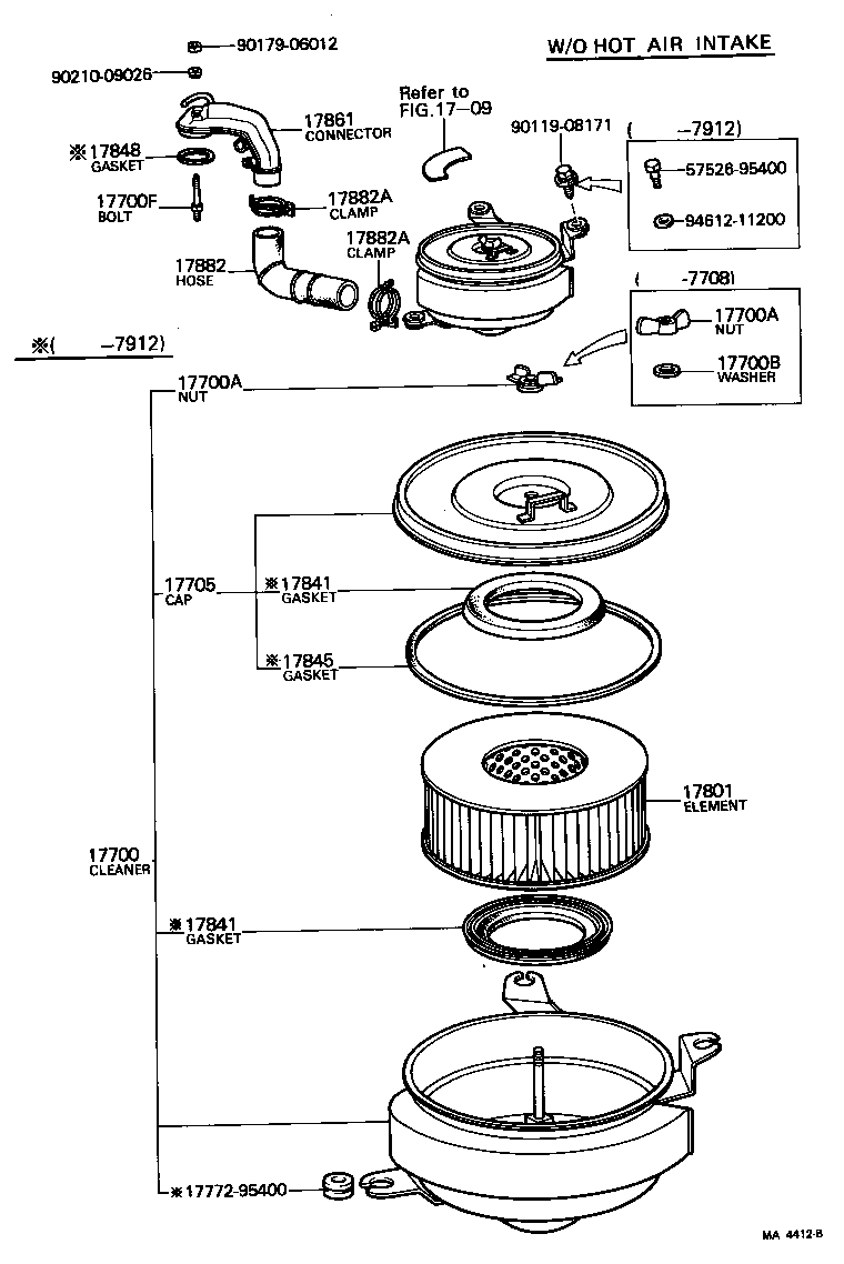 17710-54020 CLEANER ASSY, AIR product image