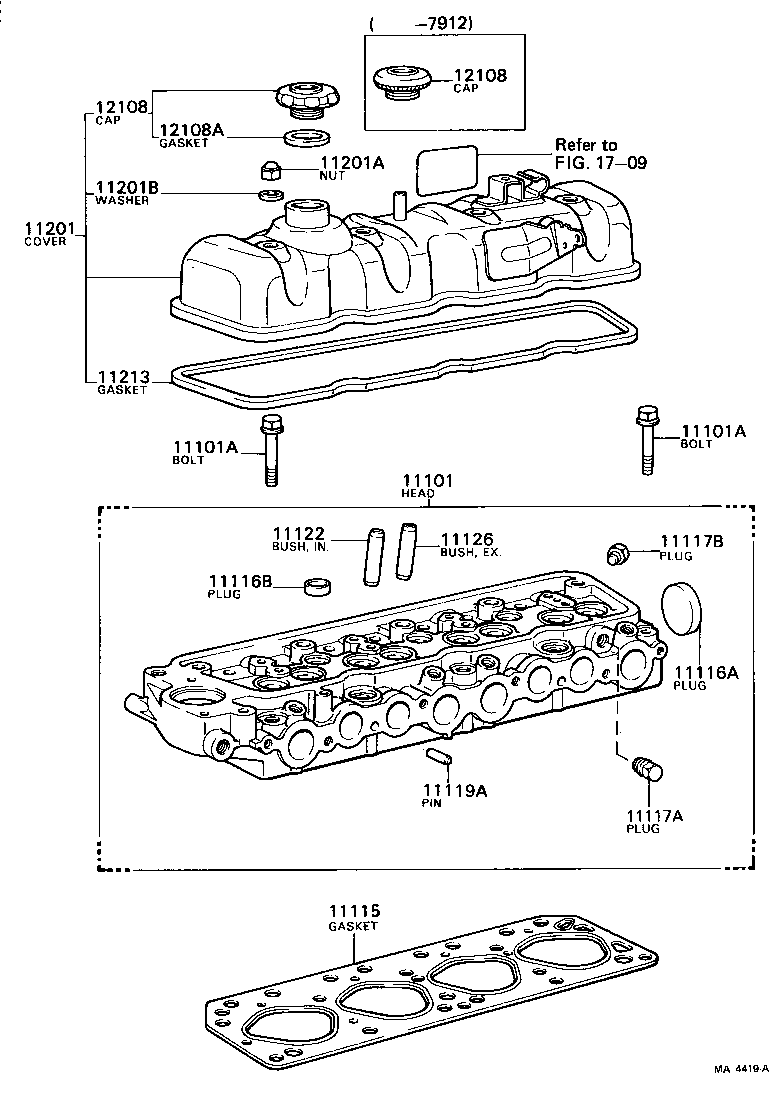 11101-59056 HEAD SUB-ASSY, CYLINDER product image