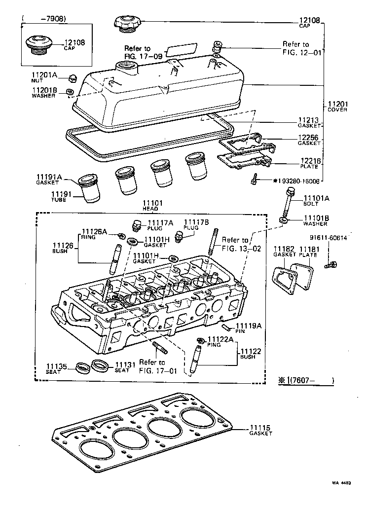 11101-29045 HEAD SUB-ASSY, CYLINDER product image